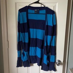 Blue Striped American Eagle Cardigan